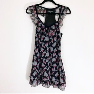Guess Black Floral Dress Size S